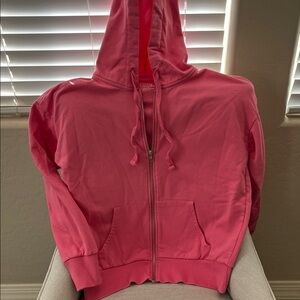 Pink Zip-Up Hoodie